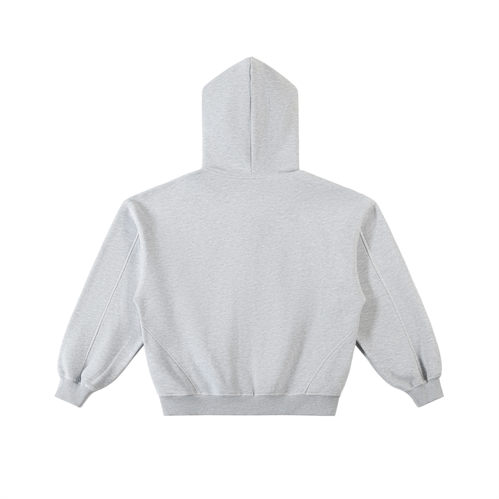 Contrast-Stitched Boxy Zip Up