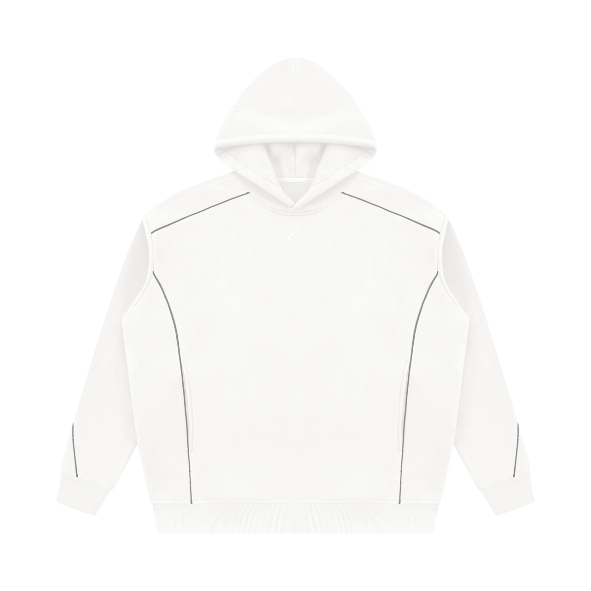 Oversized Piped Fleece Hoodie