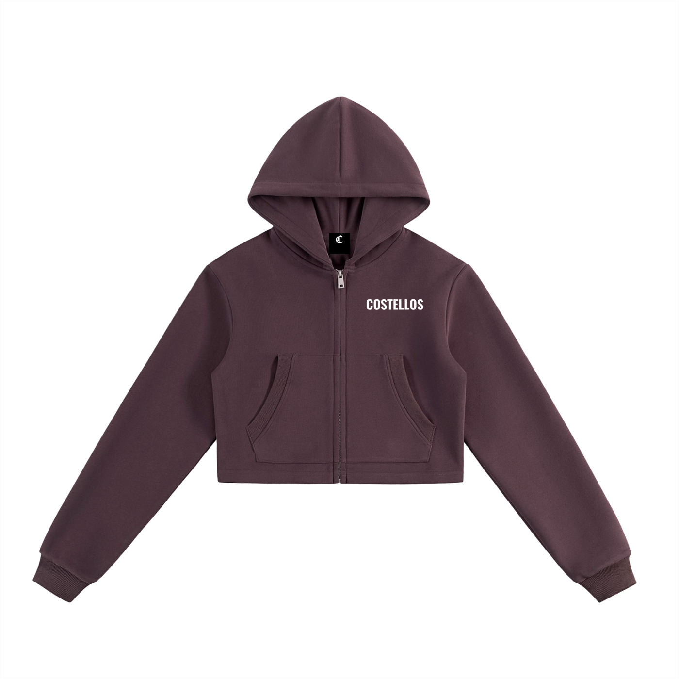 Women's Cropped Zip-Up Hoodie
