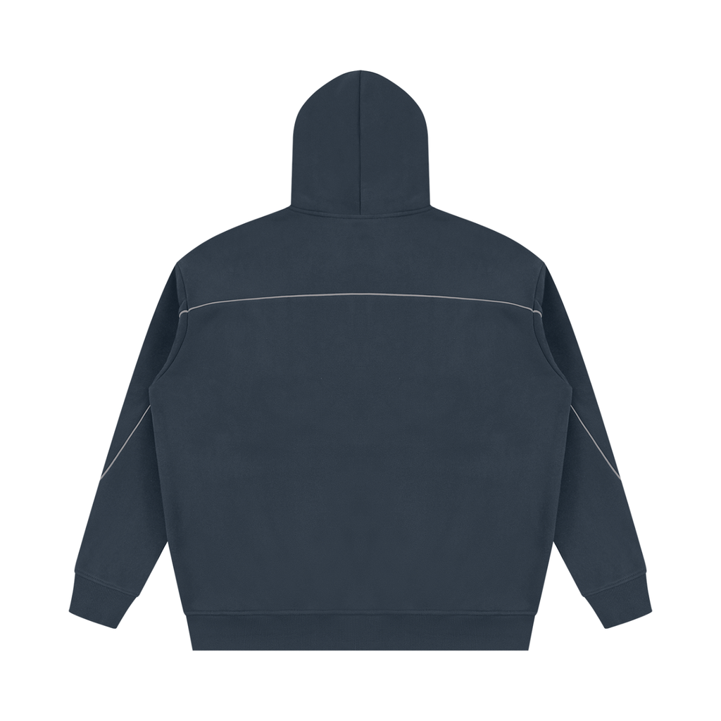 Oversized Piped Fleece Hoodie