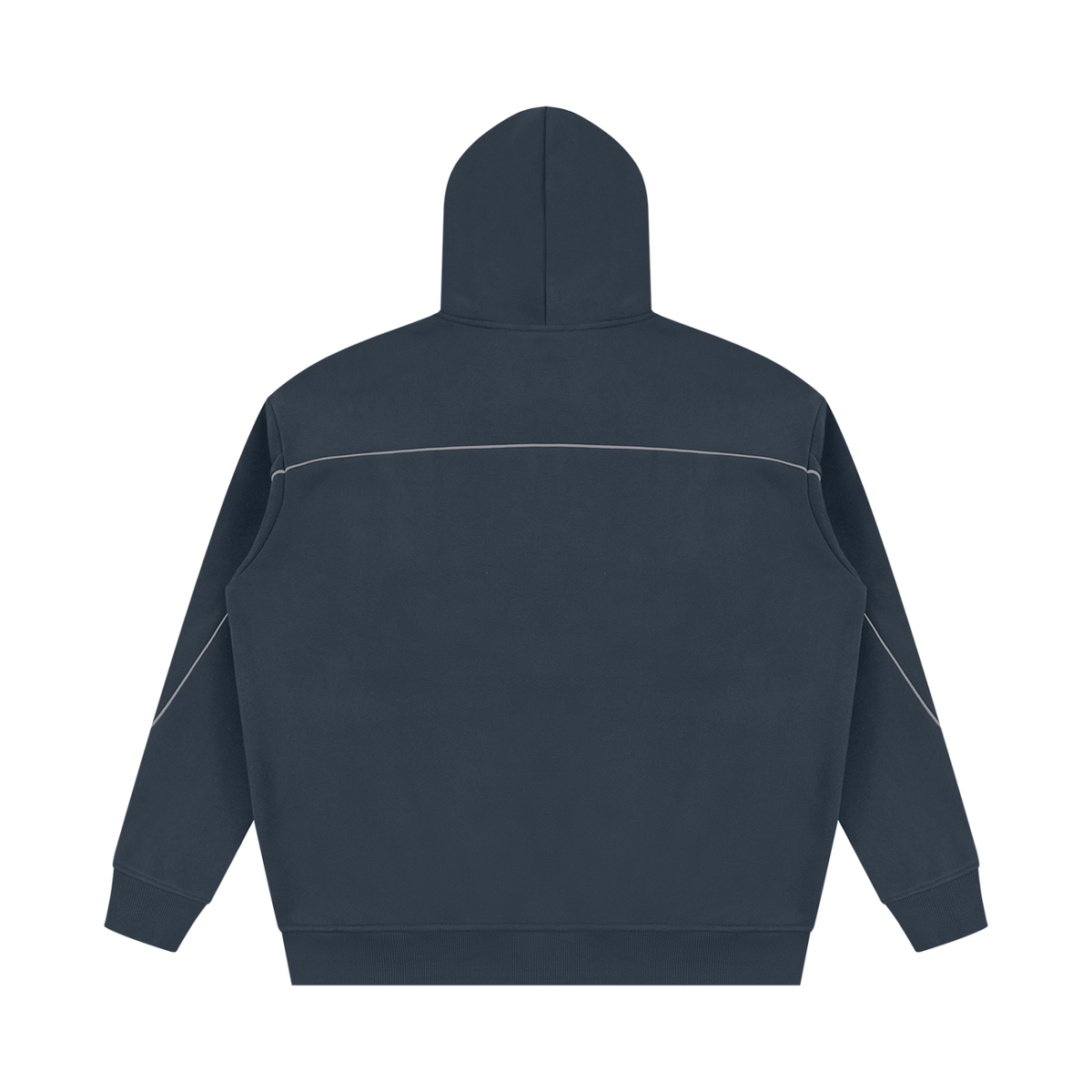 Oversized Piped Fleece Hoodie