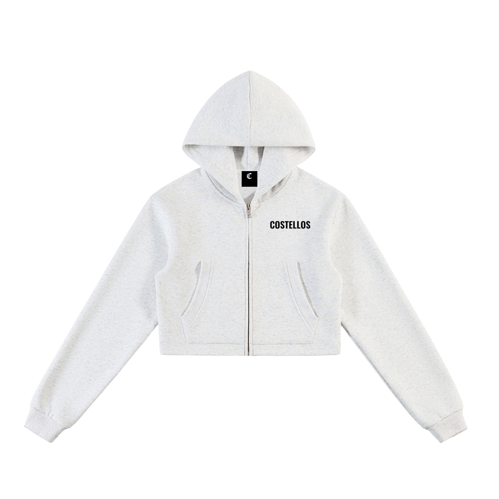 Women's Cropped Zip-Up Hoodie