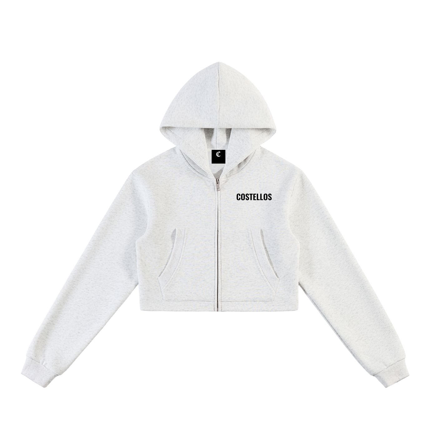 Women's Cropped Zip-Up Hoodie