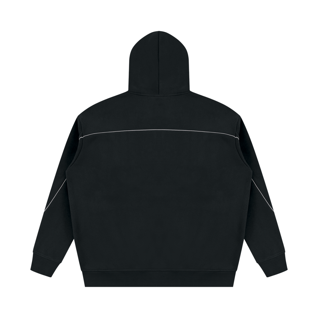 Oversized Piped Fleece Hoodie