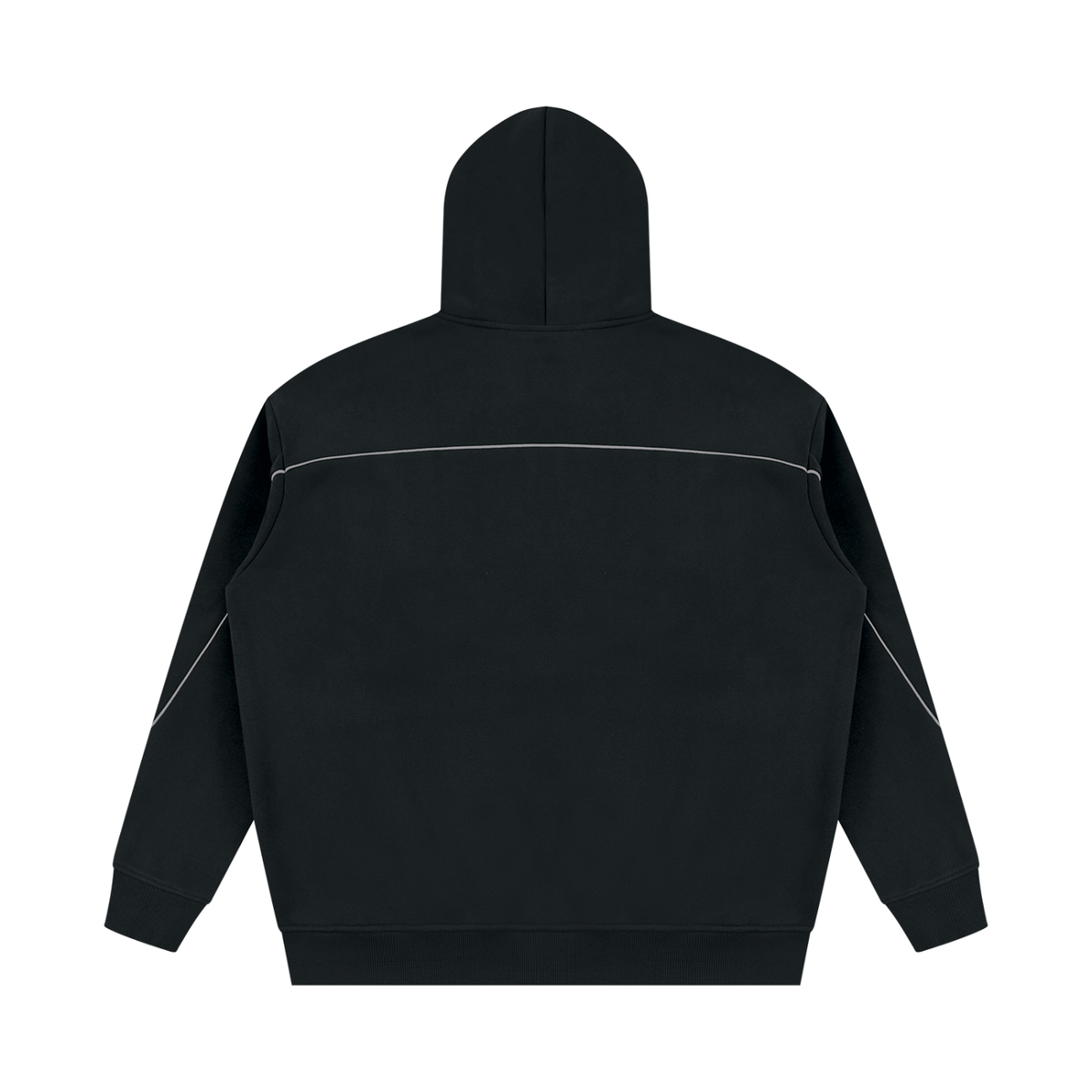 Oversized Piped Fleece Hoodie