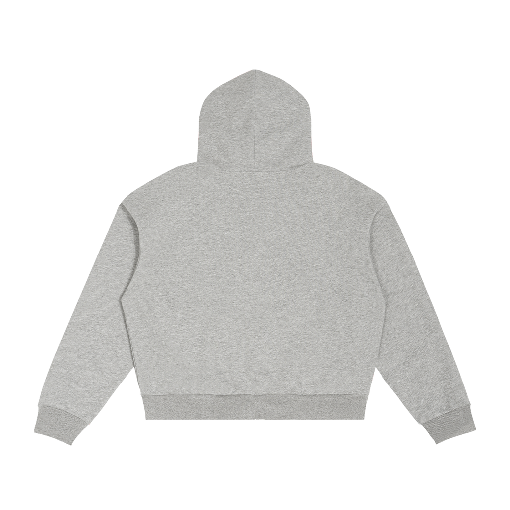 Boxy Plaid Grey Tracksuit Set Hoodie