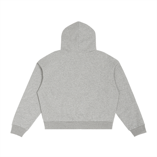 Boxy Plaid Grey Tracksuit Set Hoodie