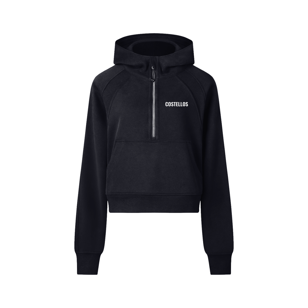 Cropped Half-Zip Hoodie