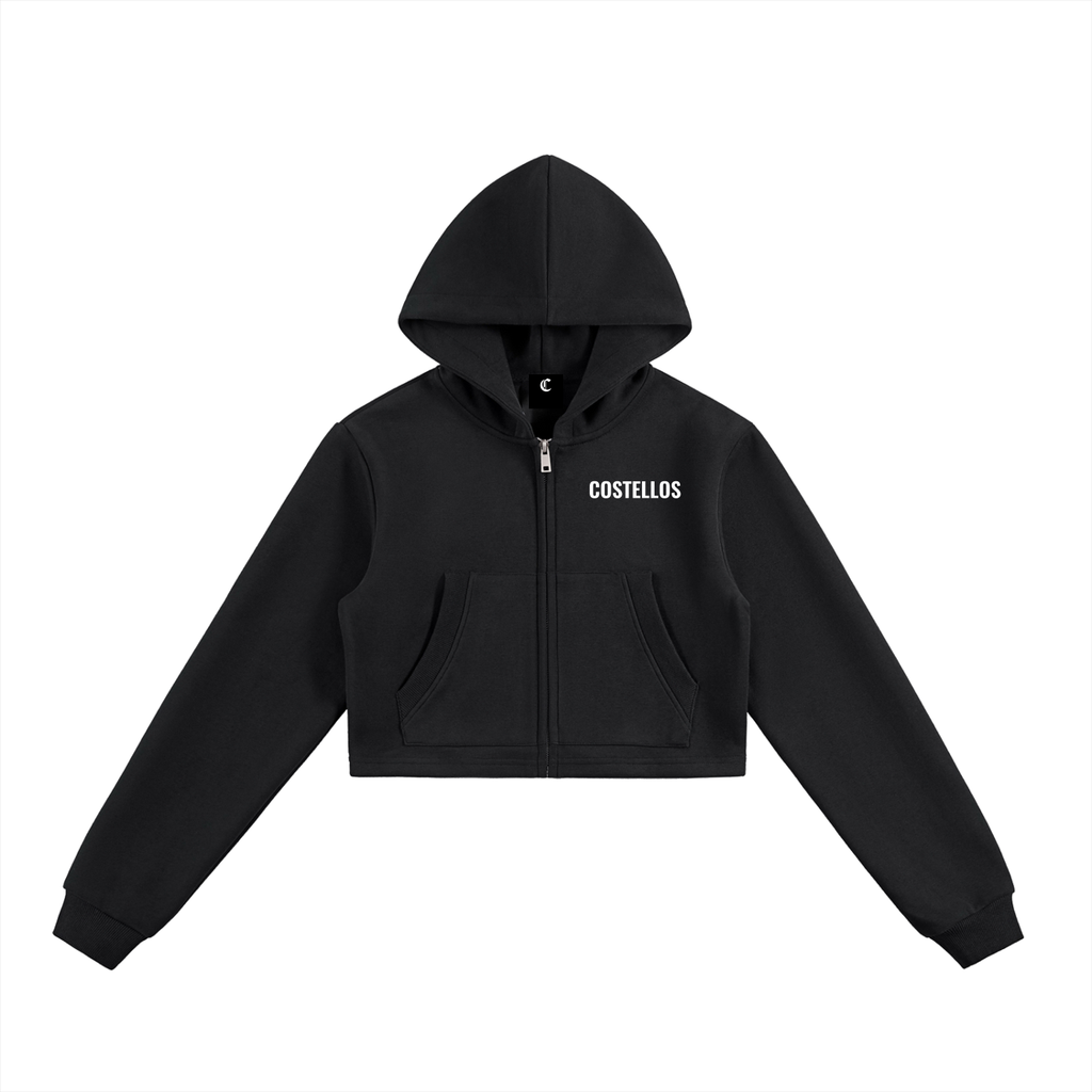 Women's Cropped Zip-Up Hoodie