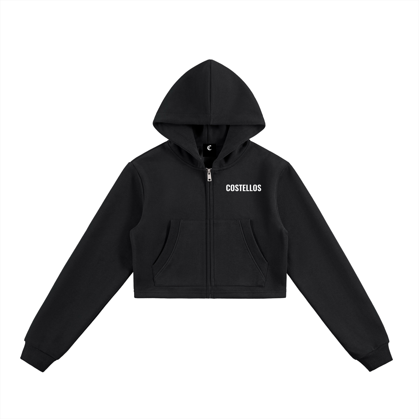 Women's Cropped Zip-Up Hoodie