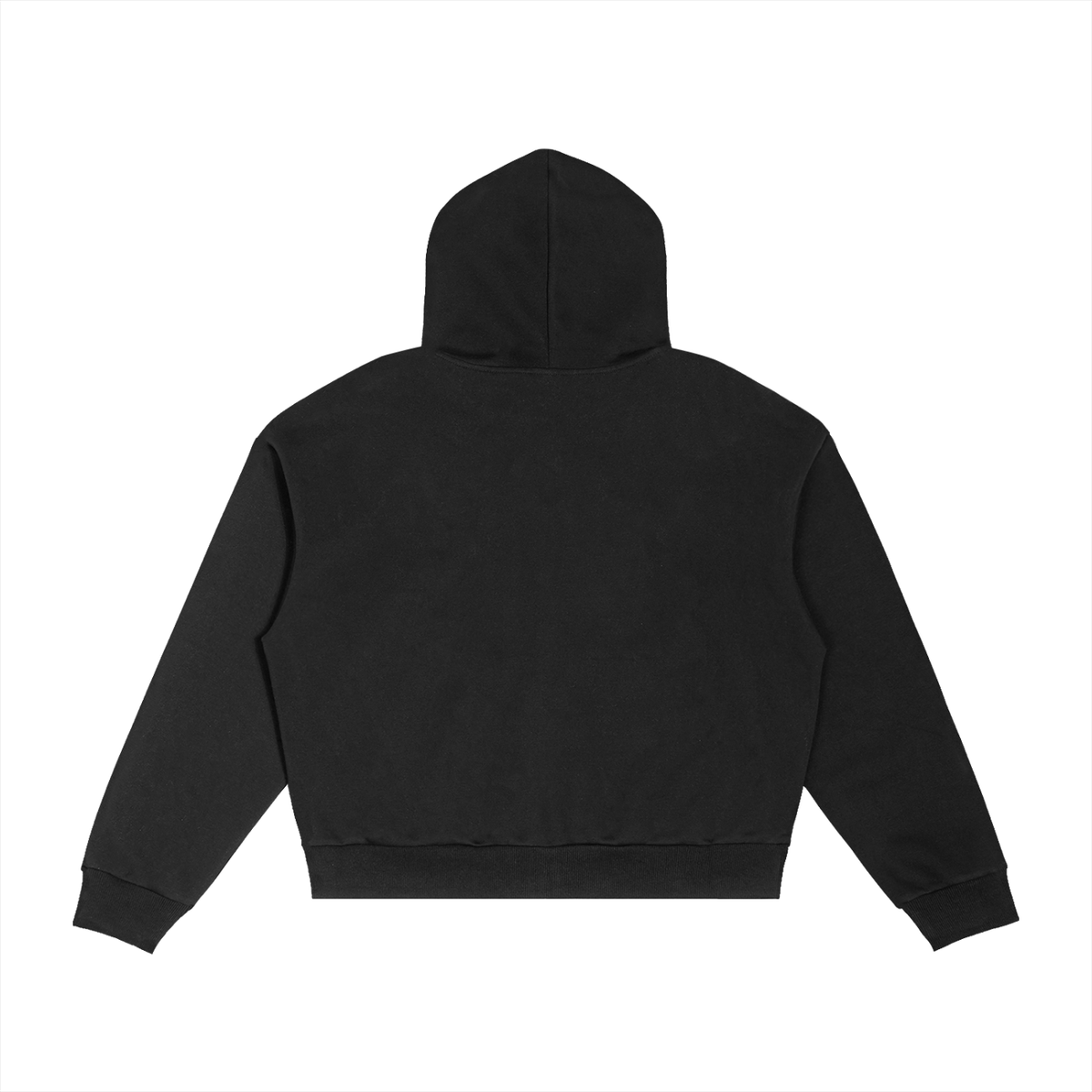 Boxy Plaid Black Tracksuit Set Hoodie