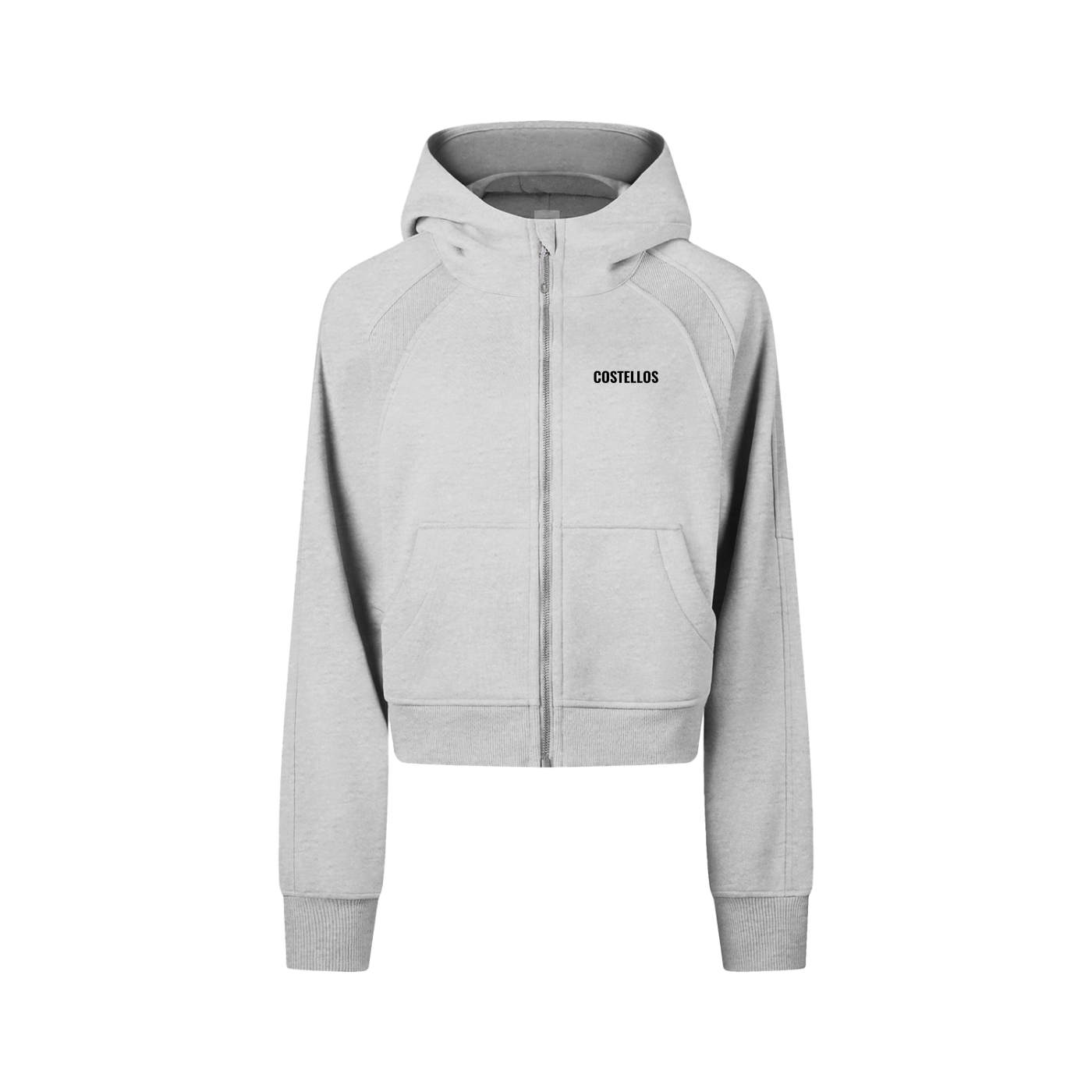 Costello's Women's Cropped Zip-Through Hoodie