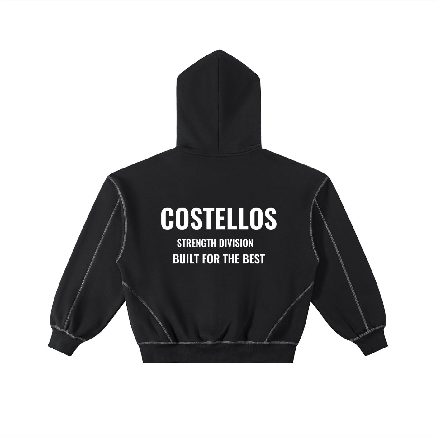 Costello's Contrast-Stitched Boxy Fleece Zip Hoodie