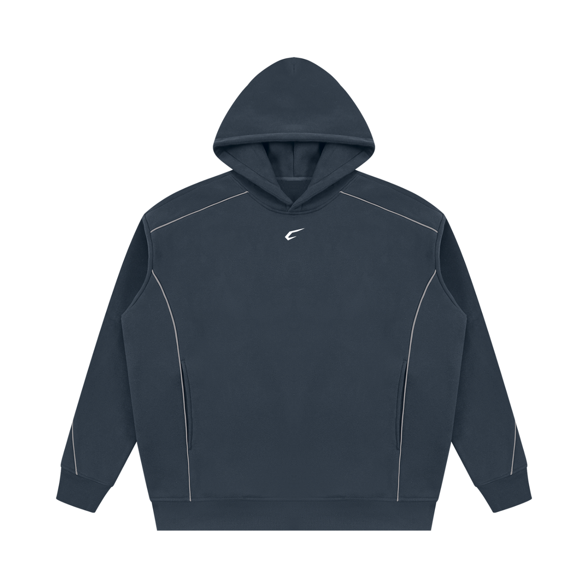 Oversized Piped Fleece Hoodie