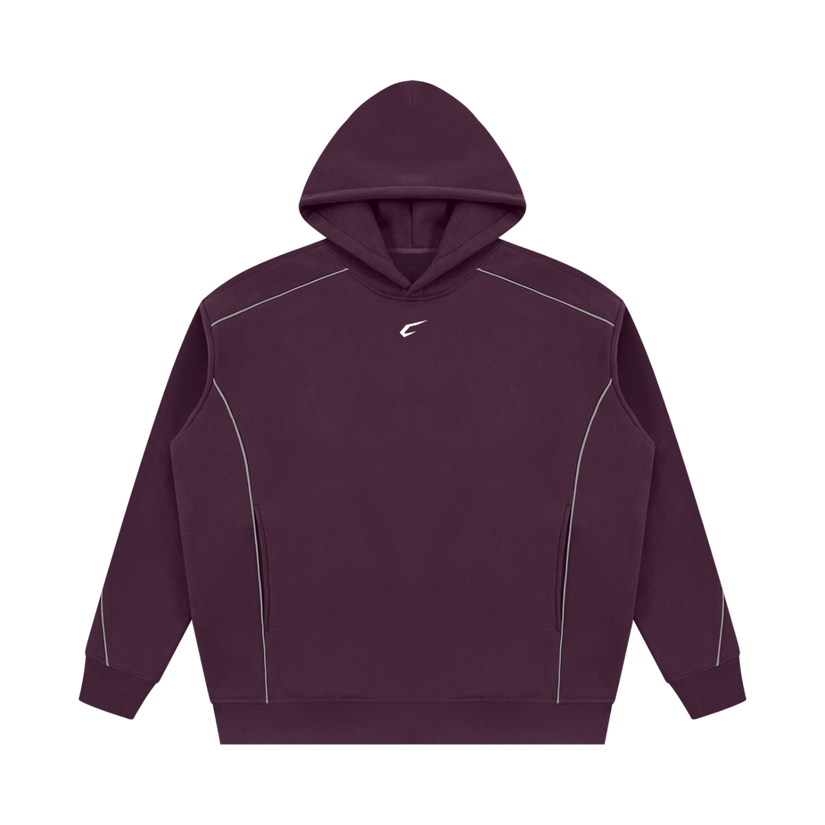 Oversized Piped Fleece Hoodie