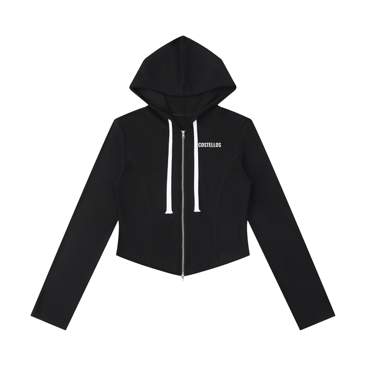 Women's Slim Cropped Full Zip Hoodie