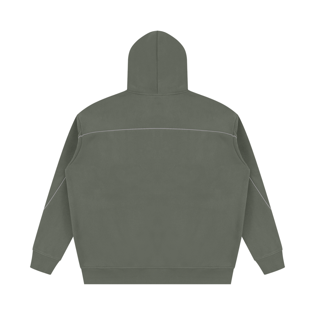 Oversized Piped Fleece Hoodie