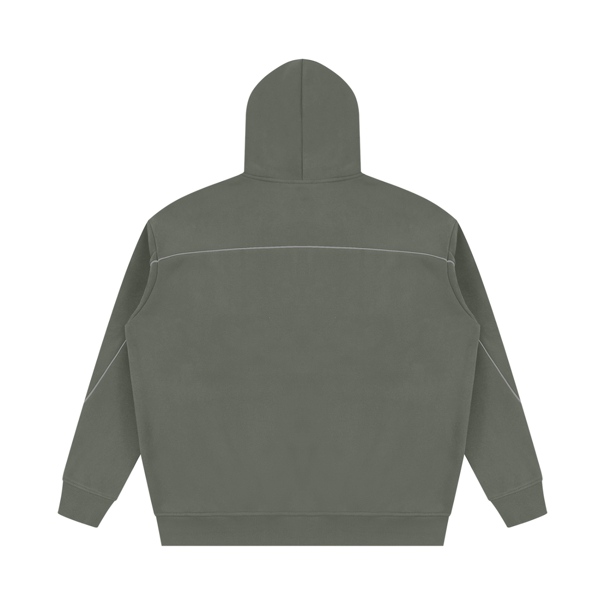 Oversized Piped Fleece Hoodie