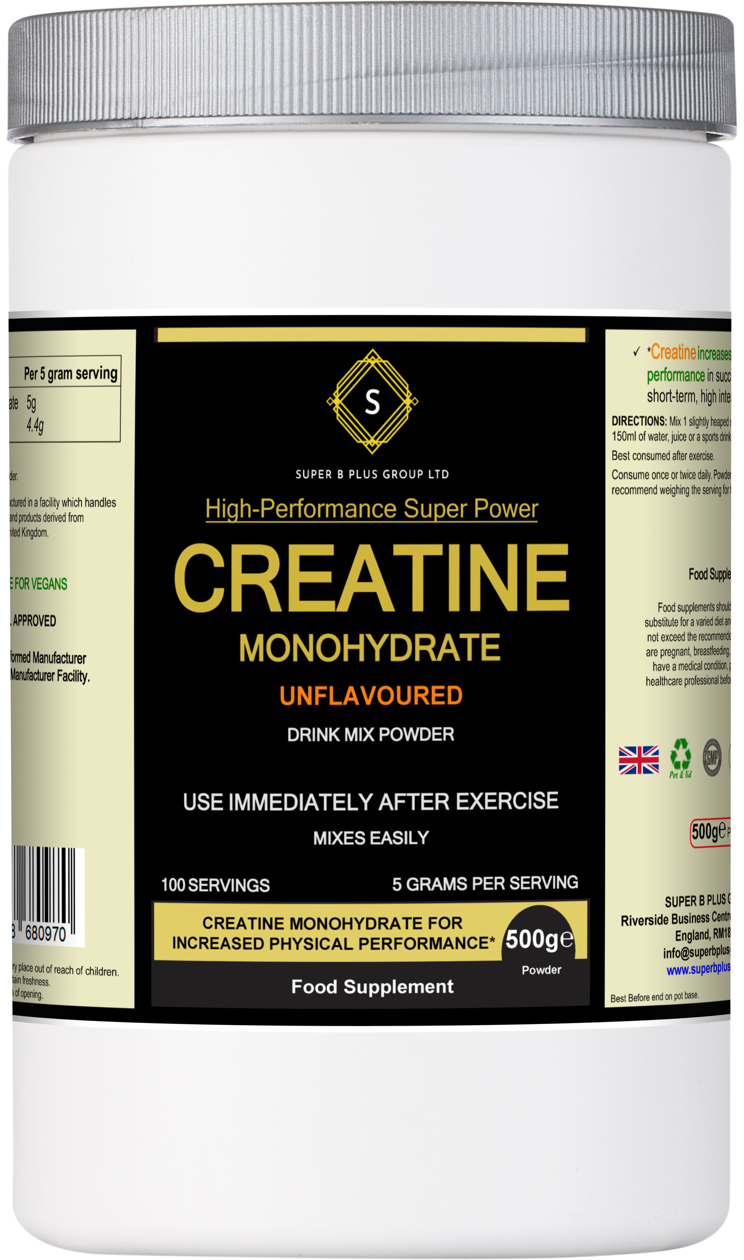 Creatine Monohydrate 100 - 5g Servings