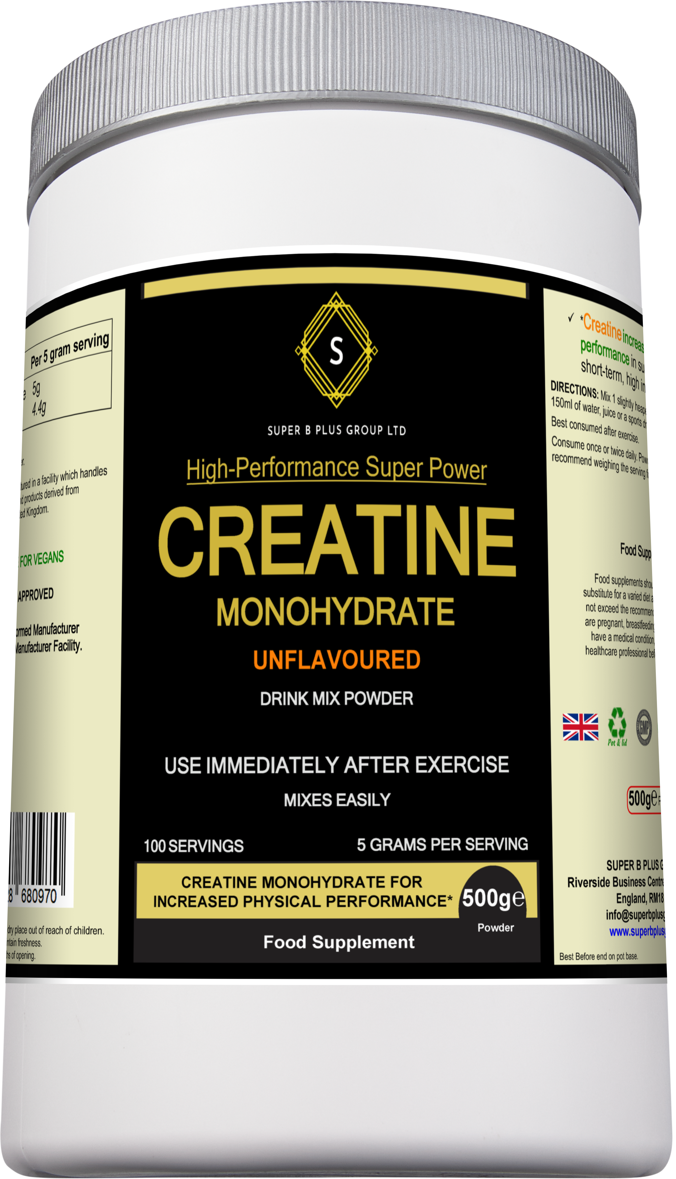 Creatine Monohydrate 100 - 5g Servings