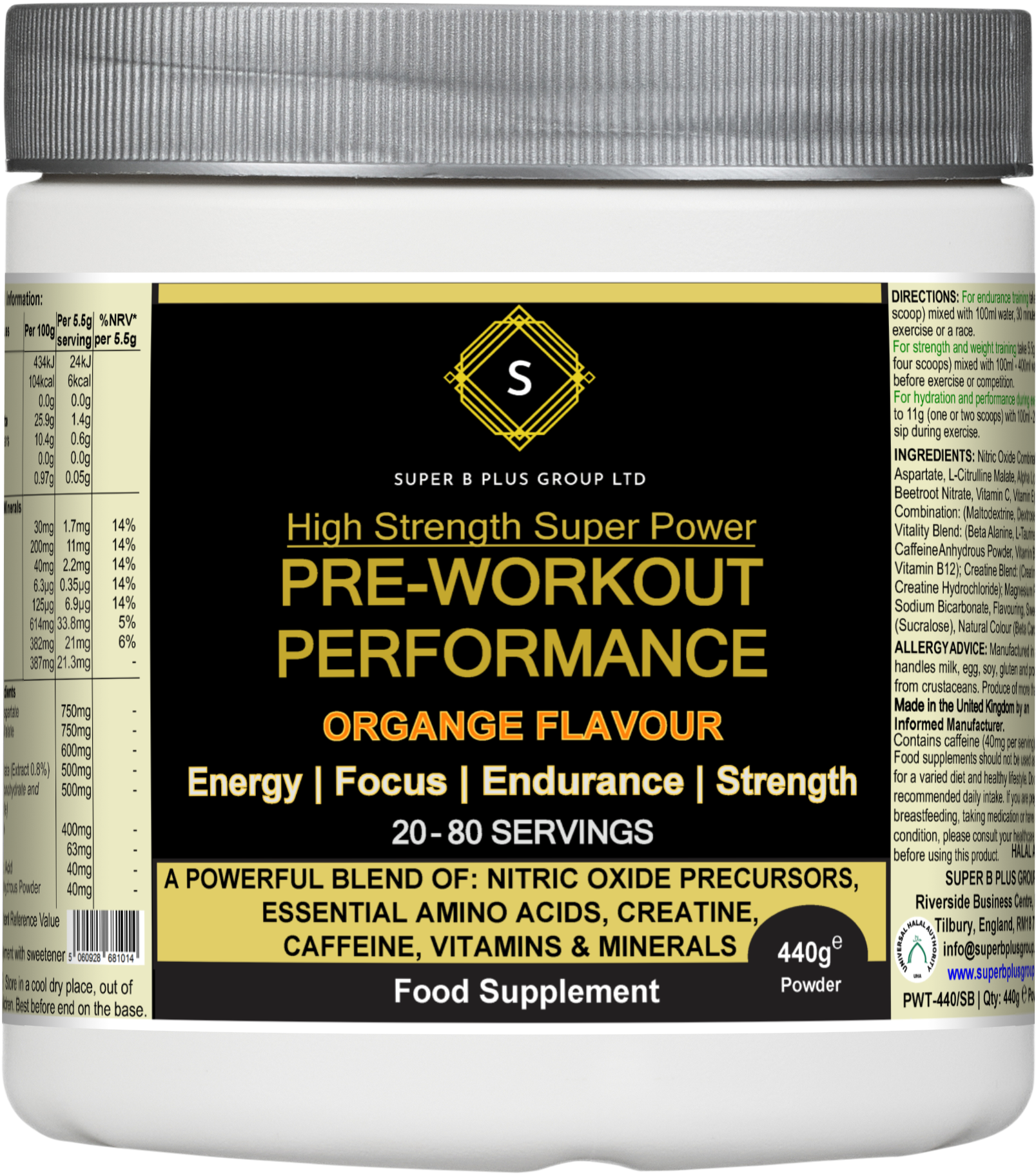 PRE-WORKOUT PERFORMANCE - 20 - 80 Servings