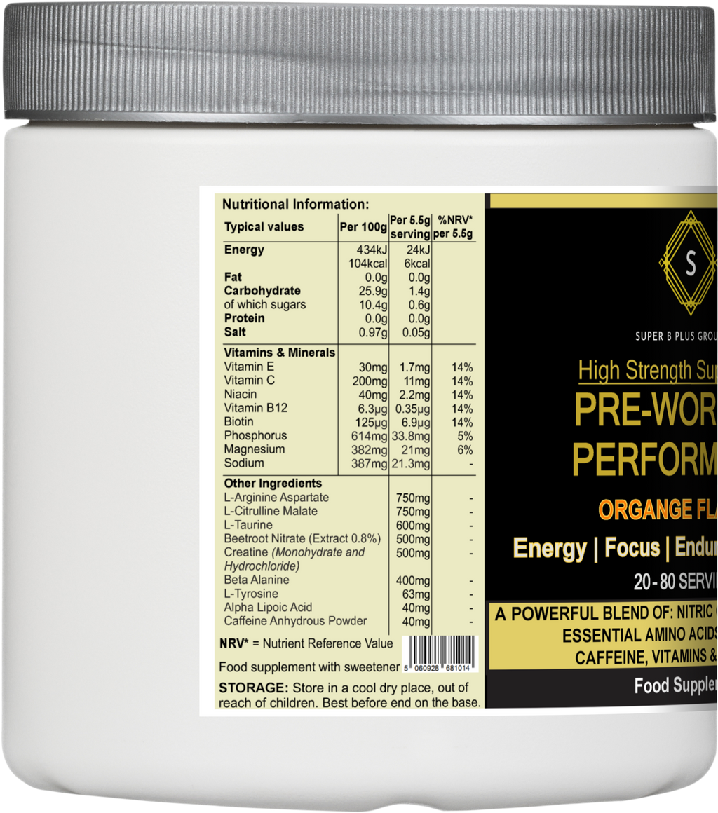 PRE-WORKOUT PERFORMANCE - 20 - 80 Servings