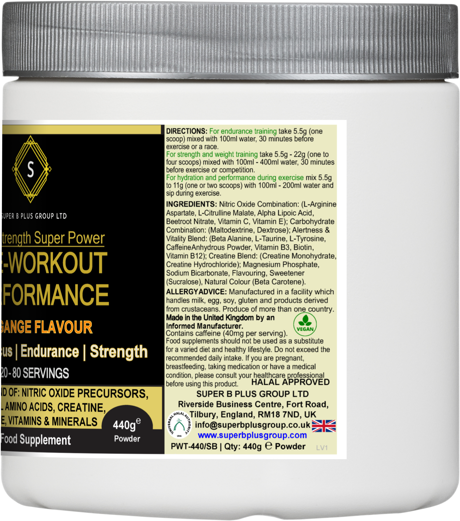 PRE-WORKOUT PERFORMANCE - 20 - 80 Servings