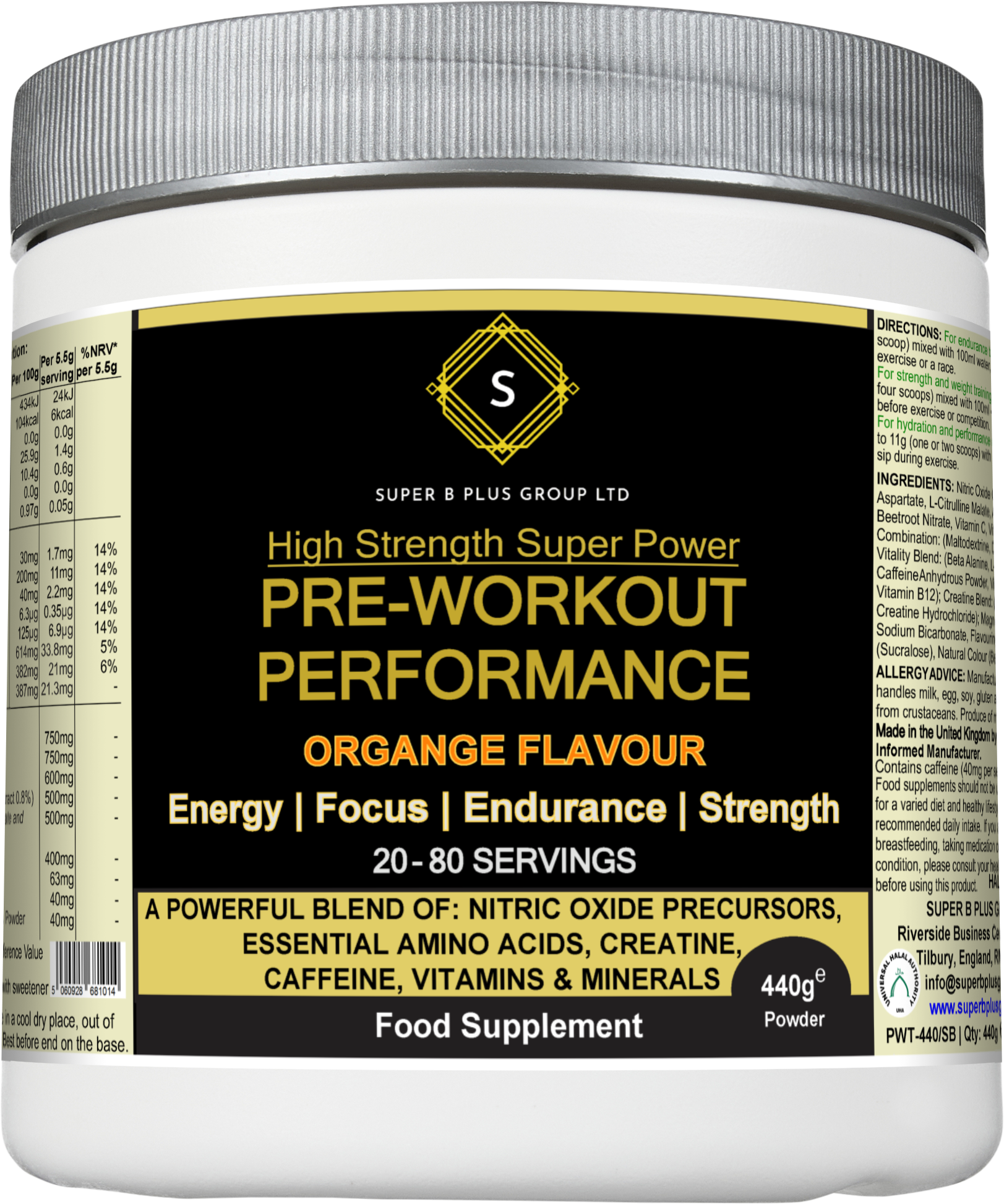 PRE-WORKOUT PERFORMANCE - 20 - 80 Servings