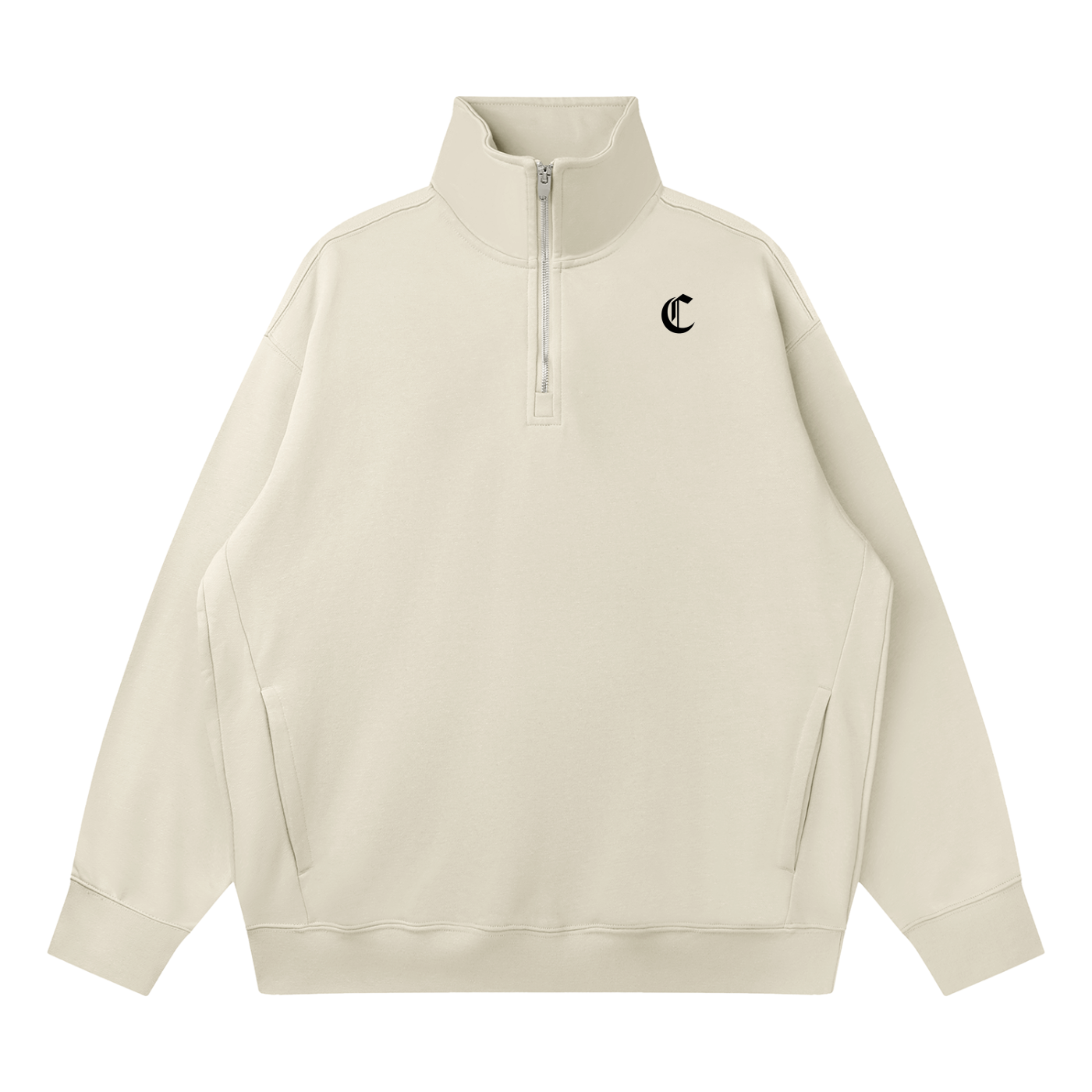 Men's Quarter-Zip Drop Shoulder Sweatshirt
