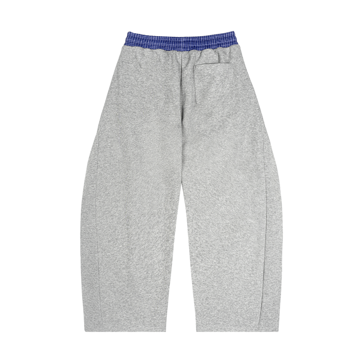 Boxy Plaid Grey Tracksuit Set Sweatpants