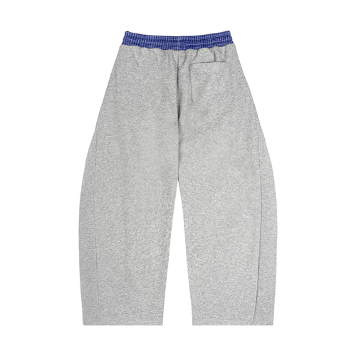 Boxy Plaid Grey Tracksuit Set Sweatpants