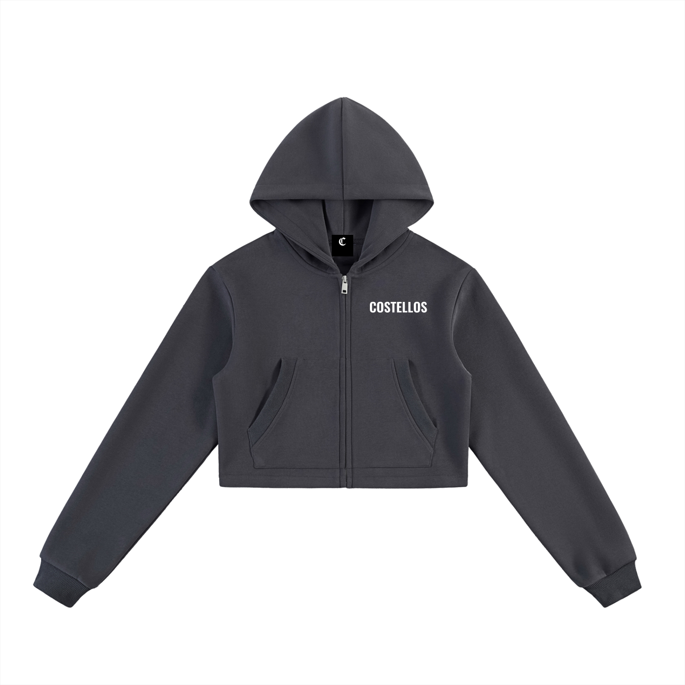 Women's Cropped Zip-Up Hoodie