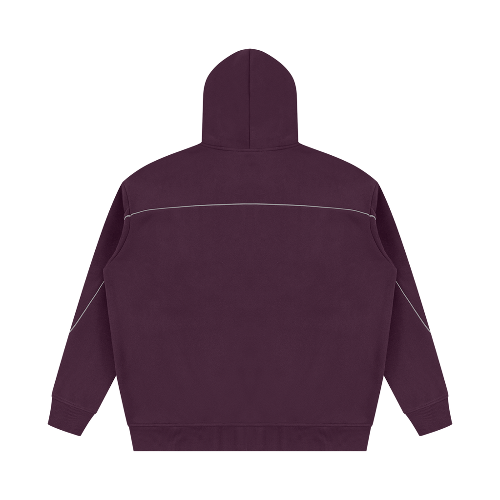 Oversized Piped Fleece Hoodie