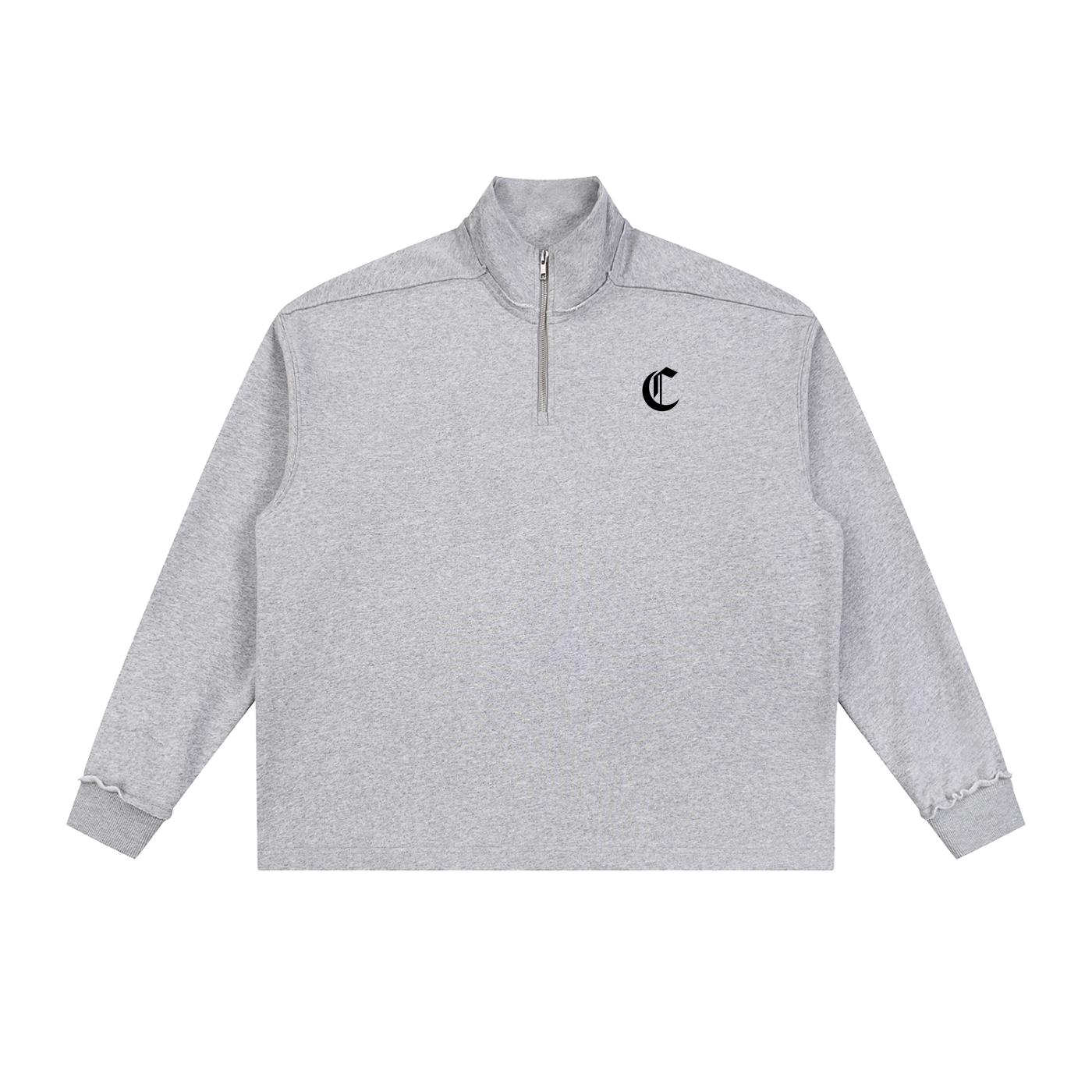 Men's Rolled Edge Quarter-Zip Sweatshirt