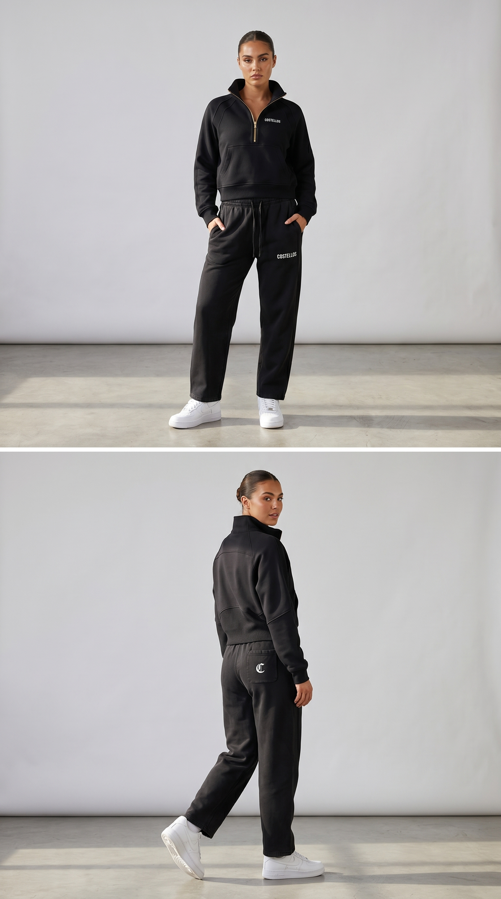 Cropped Half-Zip Hoodie