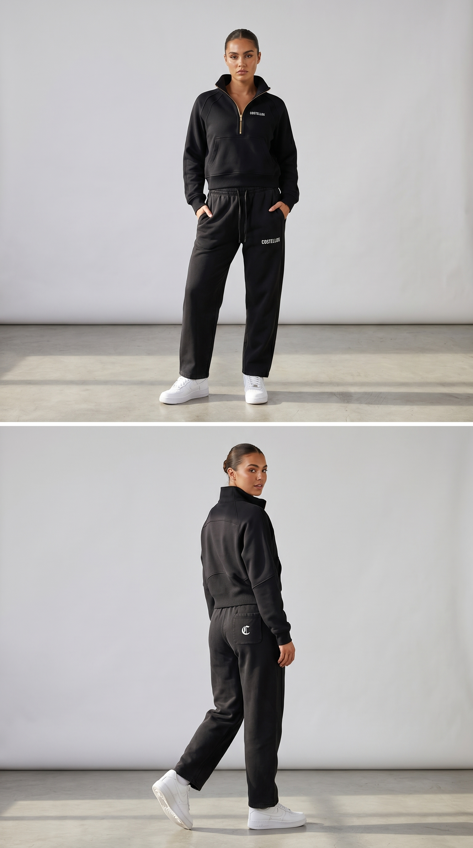 Cropped Half-Zip Hoodie