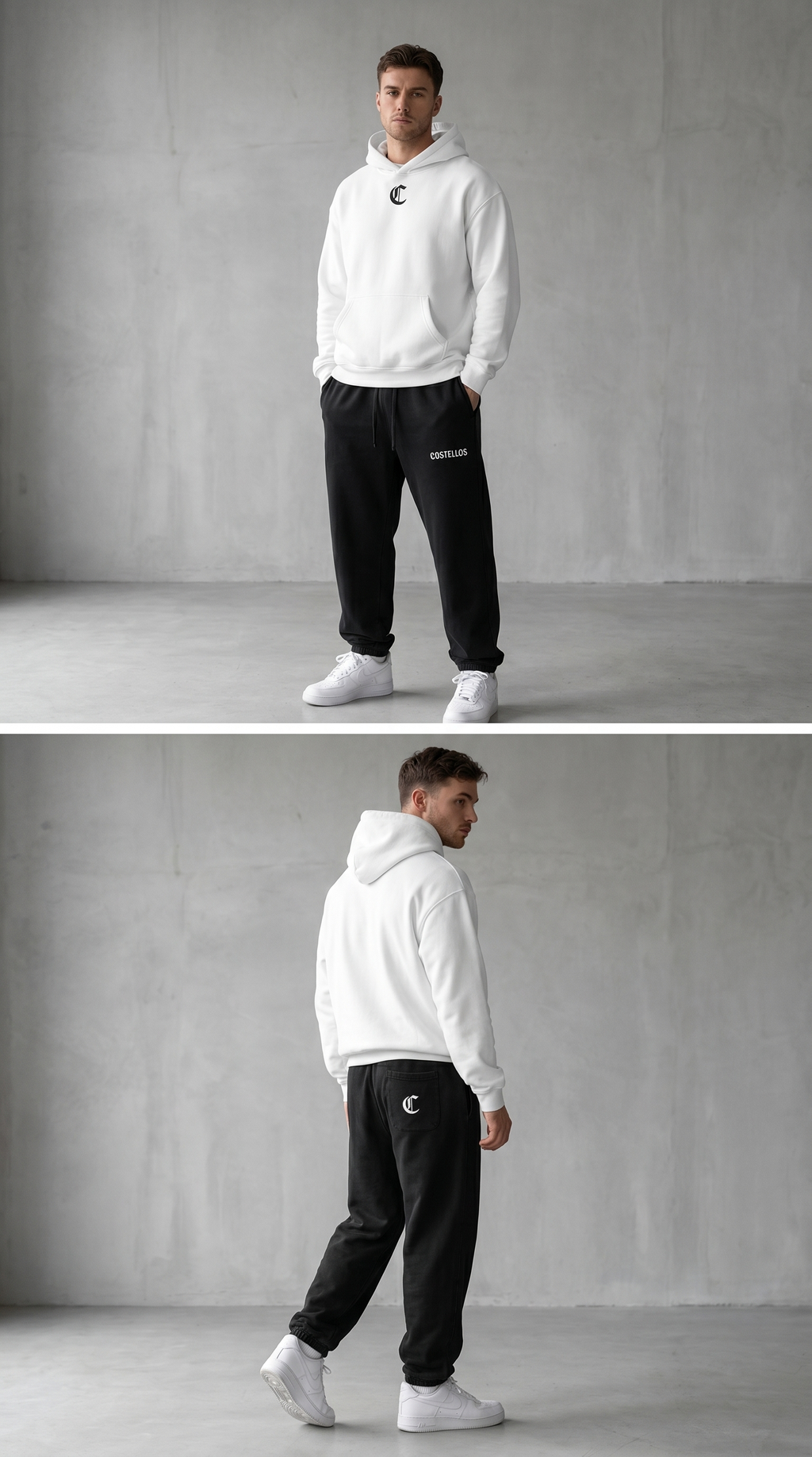 Men's Simple Oversized Fleeced Hoodie