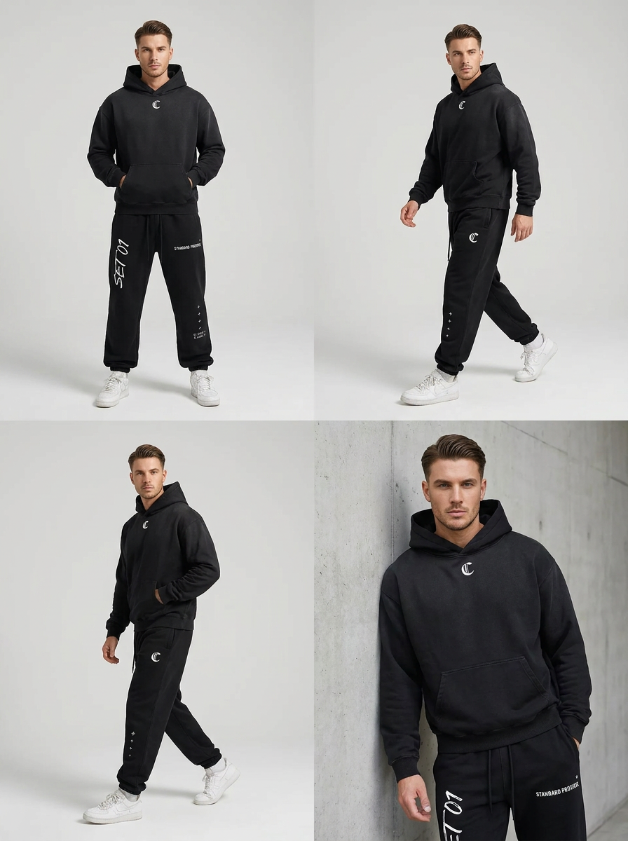 SP//S-01 Men's Fleeced Cuffed Sweatpants